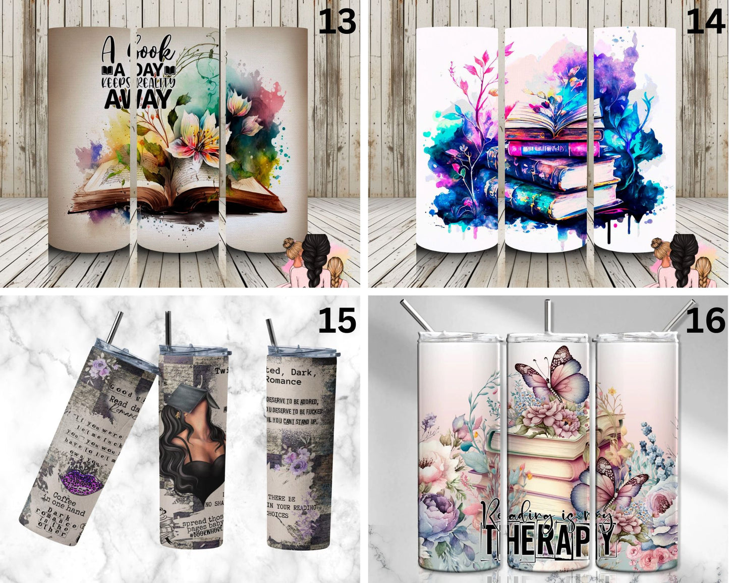 Book Tumbler | + Options Available